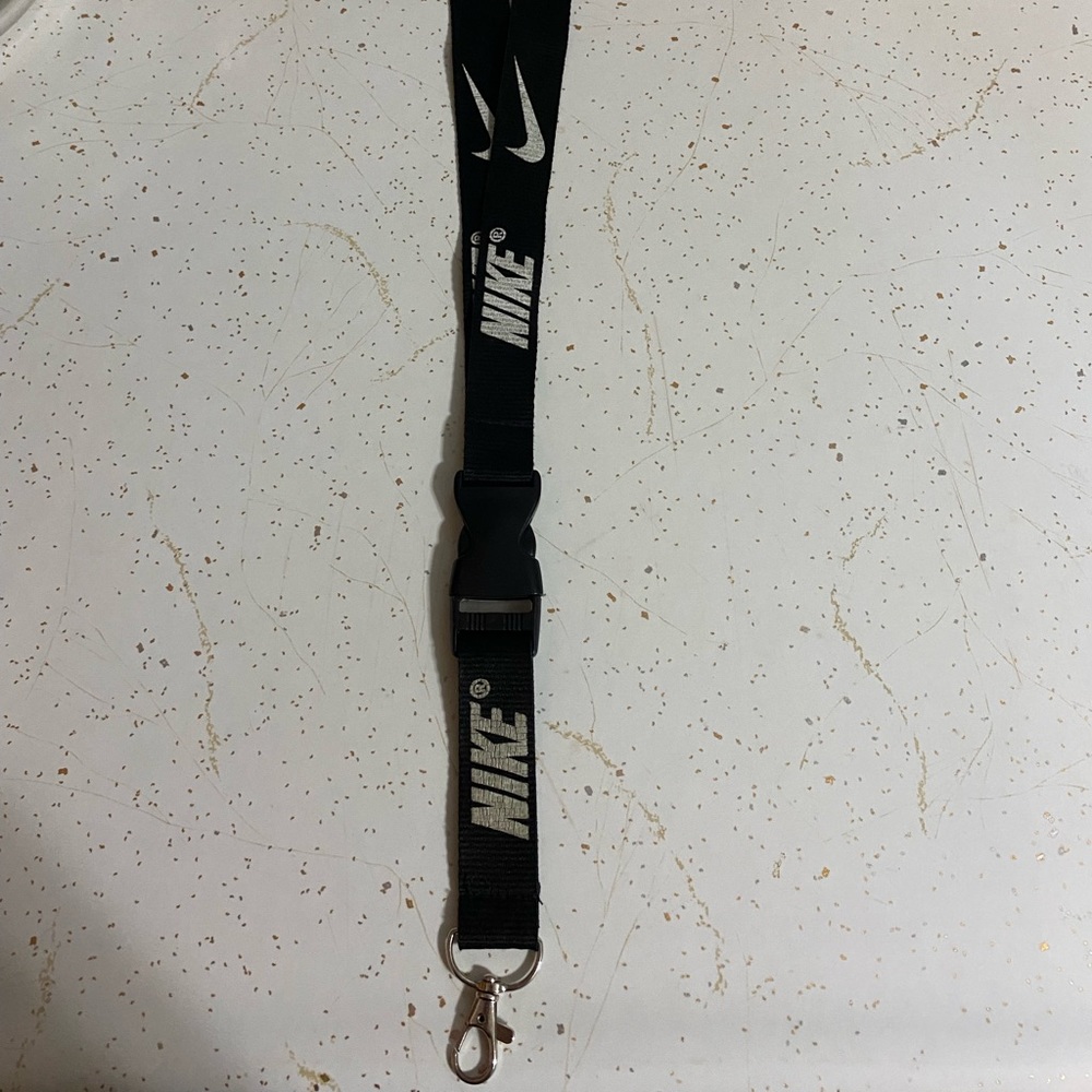 Black and White Nike Lanyard